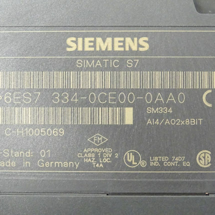 Siemens 6ES7334-0CE00-0AA0 Simatic S7 6ES7 334-0CE00-0AA0 E:01 - Maranos.de