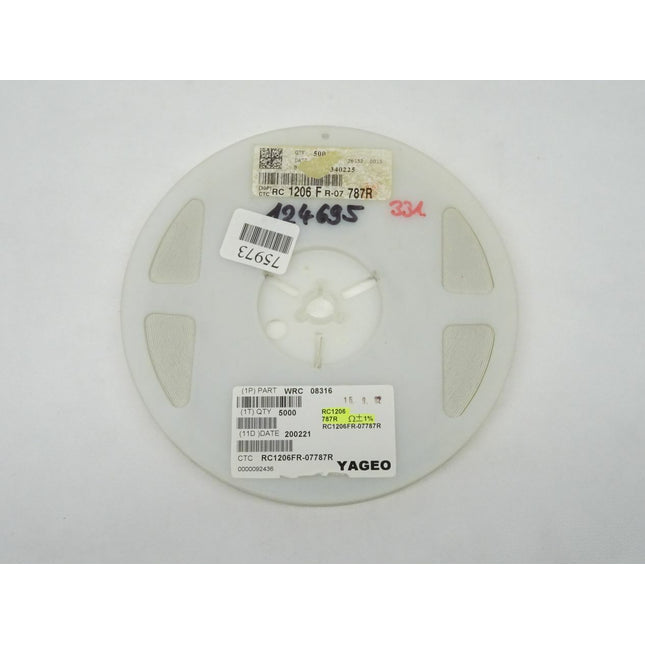 5000x YAGEO SMD Widerstand 787R Ohm  / RC1206 / WRC08316 / RC1206FR-07787R - Maranos.de