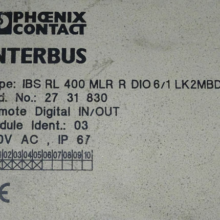 Phoenix Contact INTERBUS 2731830 / IBS RL 400 MLR R DIO 6/1 LK2MBD / Modul-Ident: 03 - Maranos.de
