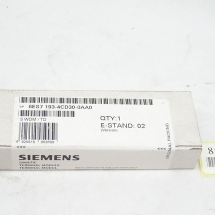 Siemens 6ES7193-4CD30-0AA0 / 6ES7 193-4CD30-0AA / E:02 / Neu OVP versiegelt - Maranos.de