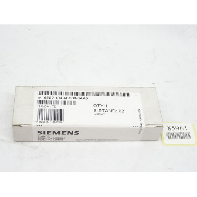 Siemens 6ES7193-4CD30-0AA0 / 6ES7 193-4CD30-0AA / E:02 / Neu OVP versiegelt - Maranos.de