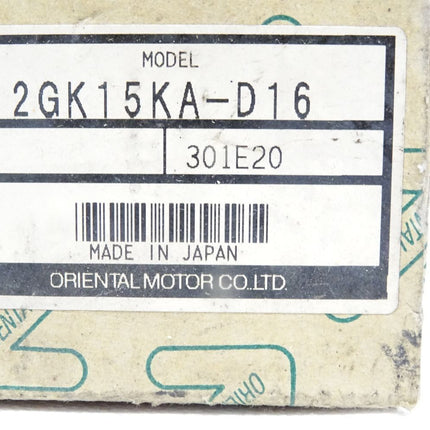 OM Oriental Motor Gear Head 2GK15KA-D16 / Neu OVP - Maranos.de