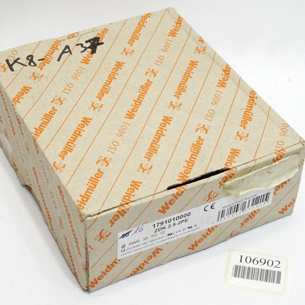 Weidmüller Schutzleiterklemme ZDK 2.5-2PE 1791010000 / Inhalt:16 Stück / Neu OVP - Maranos.de