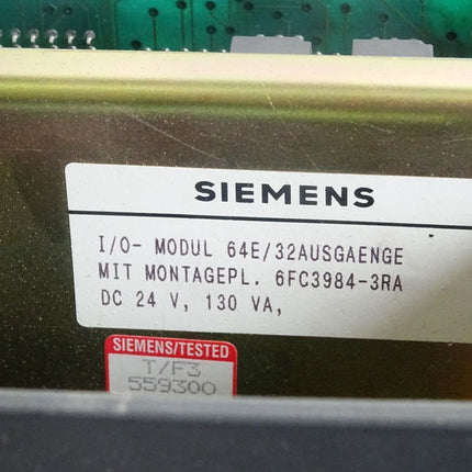 Siemens Steuertafel mit I/O-Modul 64E/32 Ausgänge mit Montageplatte 6FC3984-3RA 24VDC 130VA - Maranos.de