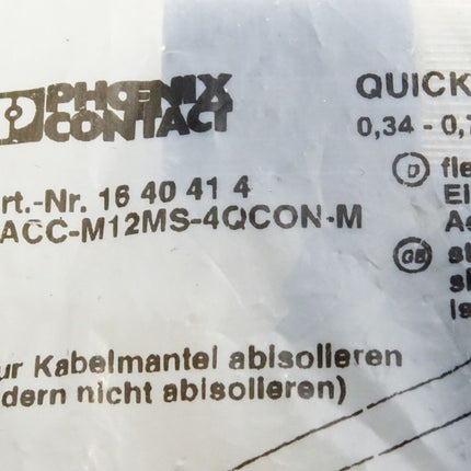 Phoenix Contact 1640414 SACC-M12MS-4QCON-M Steckverbinder / Neu OVP - Maranos.de