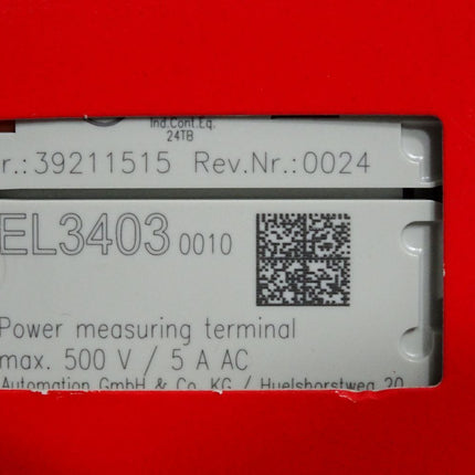 Beckhoff EL3403 0010 EtherCAT-Klemme 3-Kanal-Analog-Eingang / Neu OVP versiegelt - Maranos.de