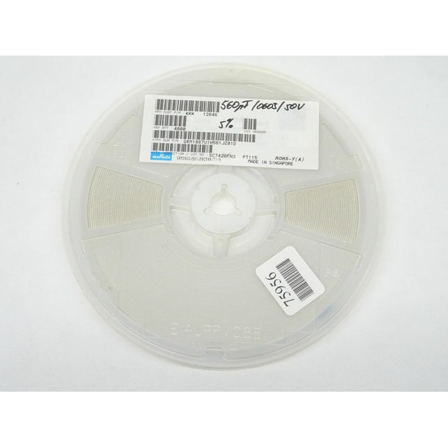 4000x muRata SMD Kondensator 560pF 50V 0603 / GRM1887U1H561JZ01D - Maranos.de
