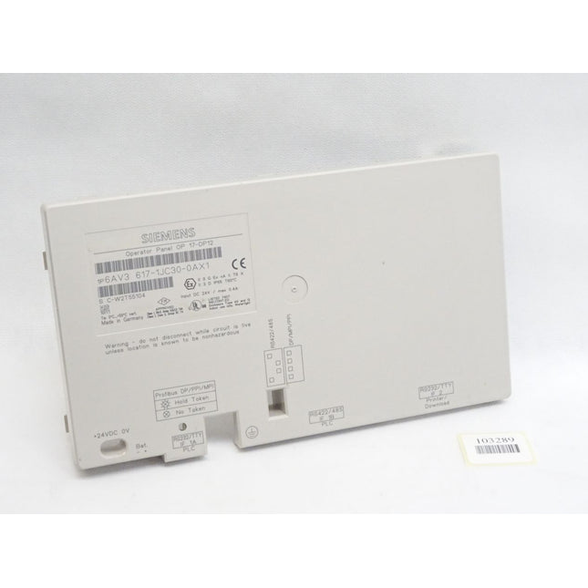 Siemens Backcover Rückschale Panel OP17-DP12 6AV3617-1JC30-0AX1 6AV3 617-1JC30-0AX1 - Maranos.de