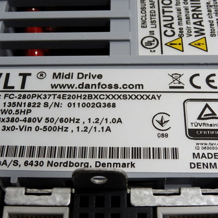 Danfoss VLT Midi Drive 135N1822 0.37kW FC-280PK37T4E20H2 / Neu OVP - Maranos.de