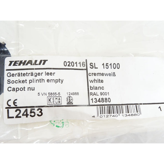 Tehalit 020116 L2453 / SL15100 / Geräteträger leer weiß / Neu OVP - Maranos.de