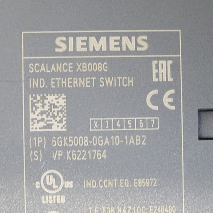 Siemens Scalance XB008G Ethernet Switch 6GK5008-0GA10-1AB2 6GK5 008-0GA10-1AB2 - Maranos.de
