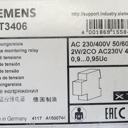 Siemens Spannungsrelais 5TT3406 / Neu OVP - Maranos.de
