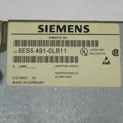 Siemens SIMATIC 6ES5308-3UC21 + 5V FLASH 256 kBYTE/16BIR 6ES5374-1KH21 + 6ES5491-0LB11 - Maranos.de