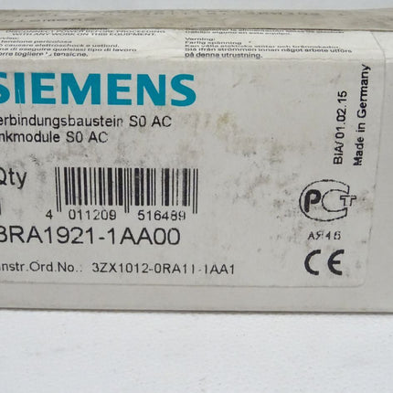 Siemens 3RA1921-1AA00 / 3RA1 921-1AA00 Verbindungsbaustein S0AC NEU-OVP - Maranos.de