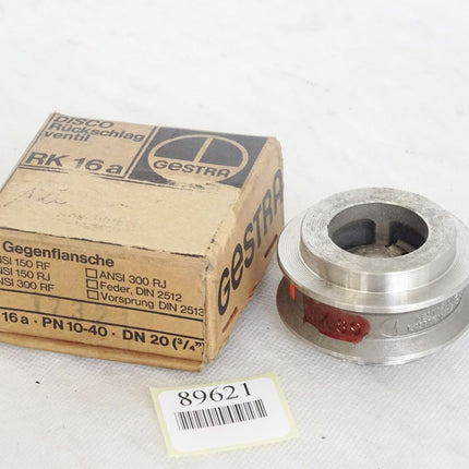 Gestra Rückschlagventil Rk16a DN20 3/4"  1.4581 PN40 ANSI 300 / Neu OVP - Maranos.de