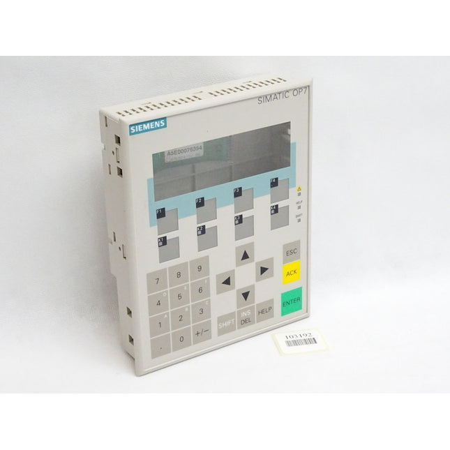 Siemens Front + Backcover Rückschale Panel OP7-PP OP7-DP OP7-DP12 A5E00076354 750104002 6AV3607-1JC sehr guten Zustand - Maranos.de
