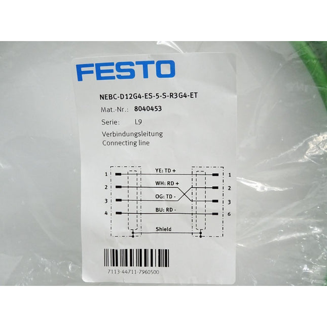 Festo Verbindungsleitung 8040453 NEBC-D12G4-ES-5-S-R3G4-ET / Neu OVP - Maranos.de