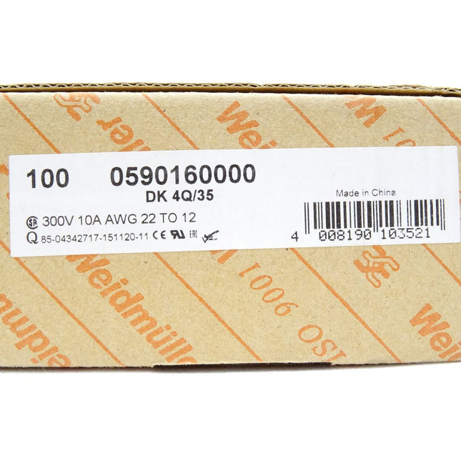 Weidmüller DK4Q/35 / 0590160000 / Inhalt : 100 Stück / Neu OVP - Maranos.de