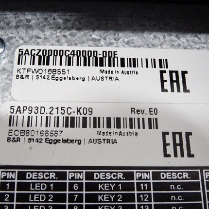 B&R Automation Panel 21,5" 5AP93D.215C-K09 5ACZ0000C40000-00E / Neu OVP - Maranos.de