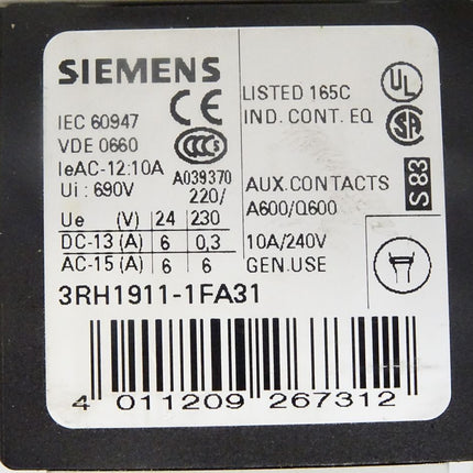 Siemens 3RH1122-1BB40 + 3RH1911-1FA31 - Maranos.de