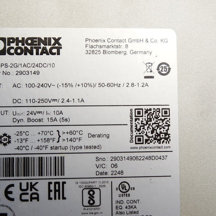 Phoenix Contact TRIO-PS-2G/1AC/24DC/10 Stromversorgung 2903149 / Neuwertig - Maranos.de