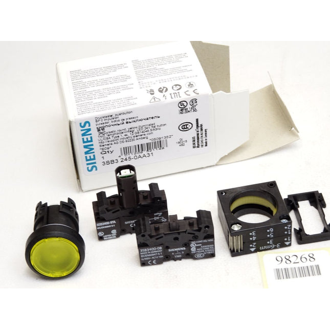 Siemens Drucktaster gelb 3SB3245-0AA31 / Neu OVP - Maranos.de