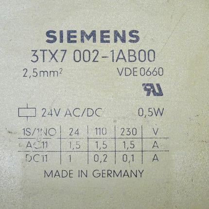Siemens 3TX7002-1AB00 / 3TX7 002-1AB00Relais - Maranos.de