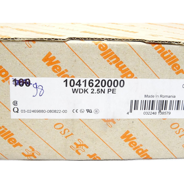 Weidmüller Reihenklemme 1041620000 WDK 2.5N PE / Inhalt : 98 Stück / Neu OVP - Maranos.de