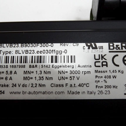B&R Getriebemotor 3000rpm 8LVB23.B9030F300-0 8LVB23.B9010S4FW00 8GM40-060--010S1B2  / Neu OVP - Maranos.de
