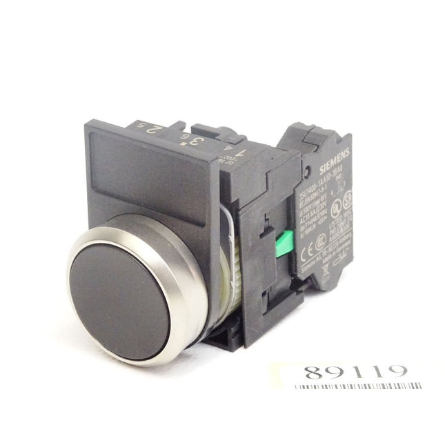 Siemens Drucktaster schwarz + 3SU1400-1AA10-3BA0 / Neuwertig - Maranos.de