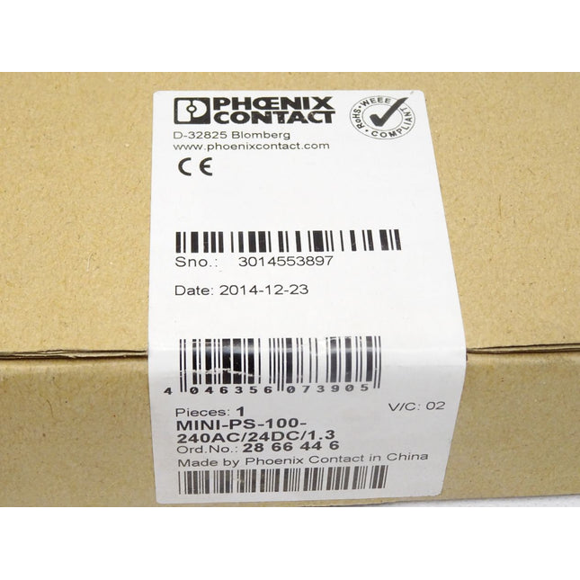 Phoenix Contact Stromversorgung MINI-PS-100-240AC/24DC/1.3 2866446 / Neu OVP versiegelt - Maranos.de
