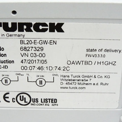 Turck BL20-E-GW-EN Multiprotocol gateway - Maranos.de