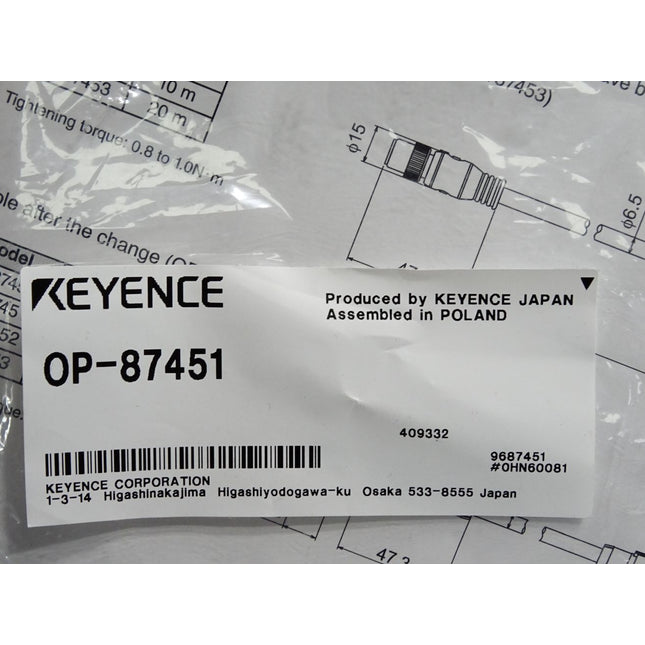 Keyence OP-87451 Monitorkabel 5m / Neu OVP - Maranos.de