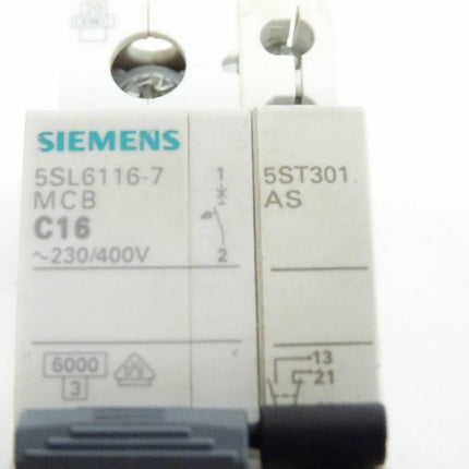 Siemens 5SL6116-7 MCB C16 + 5ST301 - Maranos.de