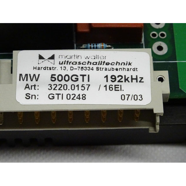 Martin Walter MW 500GTI 132kHz 3220.0150 / 12EI. / MW 500 GTI/132 - Maranos.de