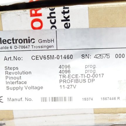 TR Electronic Drehgeber CEV65M CEV65M-01460 / Neuwertig OVP - Maranos.de