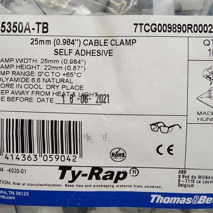 Thomas&Betts Kabelhalter TC5350A-TB / Inhalt : 100 Stück / Neu OVP - Maranos.de