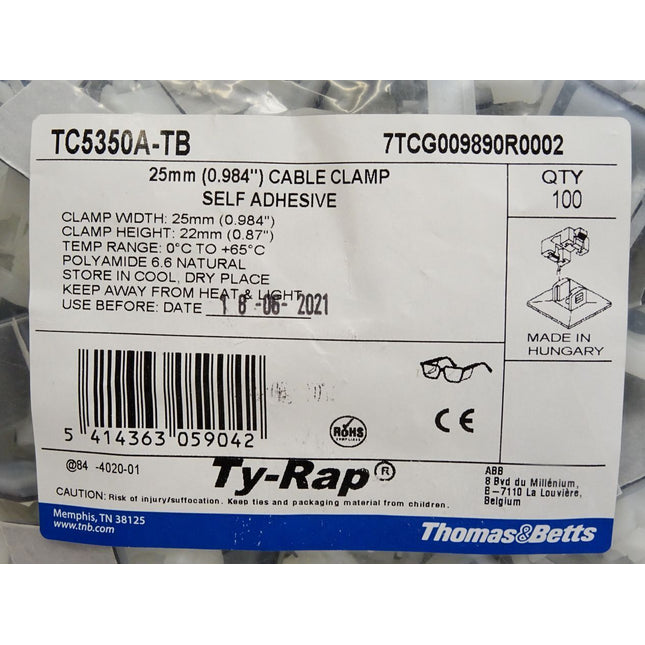 Thomas&Betts Kabelhalter TC5350A-TB / Inhalt : 100 Stück / Neu OVP - Maranos.de