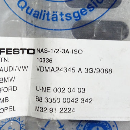 Festo 10336 NAS-1/2-3A-ISO Einzelanschlussplatte / Neu OVP - Maranos.de