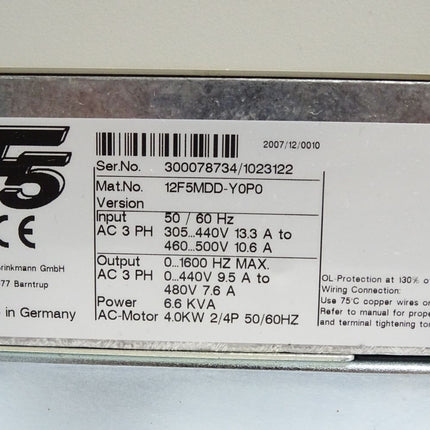 KEB F5 Combivert Drive controller 12F5MDD-Y0P0 12.F5.MDD-Y0P0 4kW / Neuwertig OVP - Maranos.de