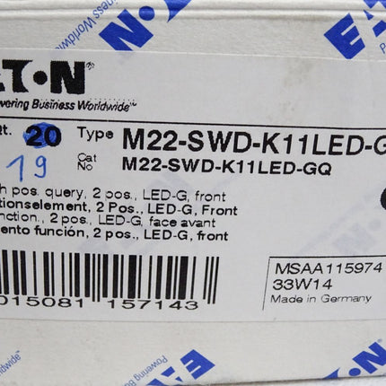 Eaton Funktionselement M22-SWD-K11LED-G / Inhalt : 9 Stück / Neu OVP - Maranos.de
