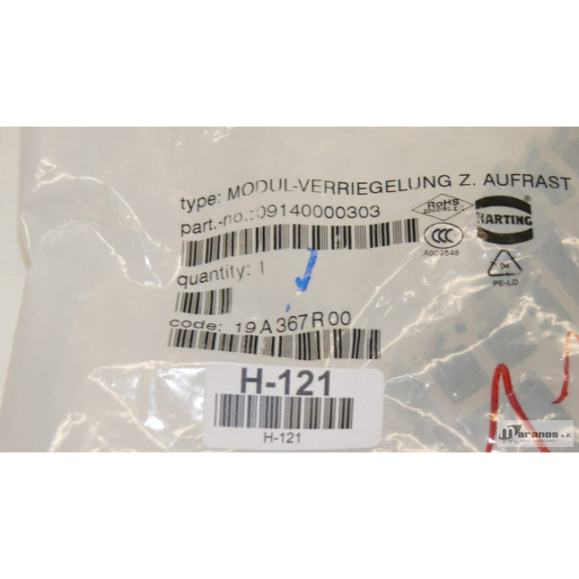 NEU/OVP HArting 09140000303 Modul-Verriegelung z. Aufrast - Maranos.de