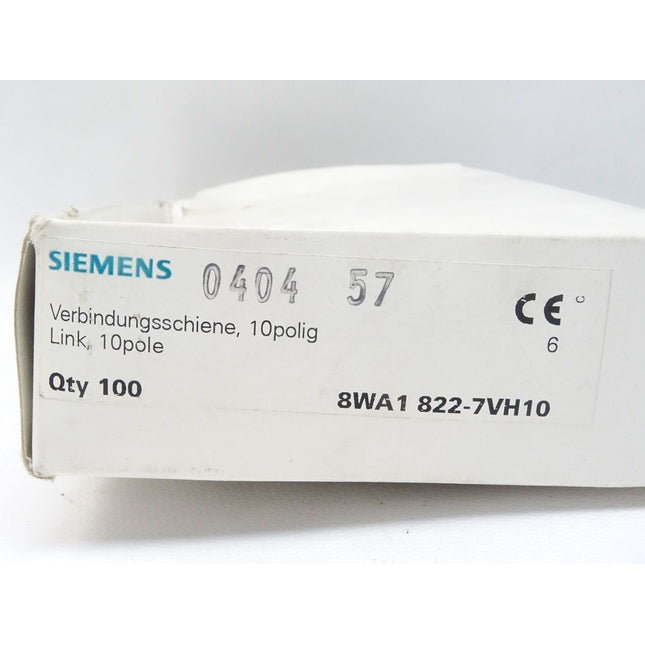 Siemens 8WA1822-7VH10 / Verbindungsschiene, 10polig / 10x4 = 40Stück / Neu OVP - Maranos.de