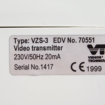 VT Videor Technical Video Transmitter VZS-3 70551 / Neu OVP - Maranos.de