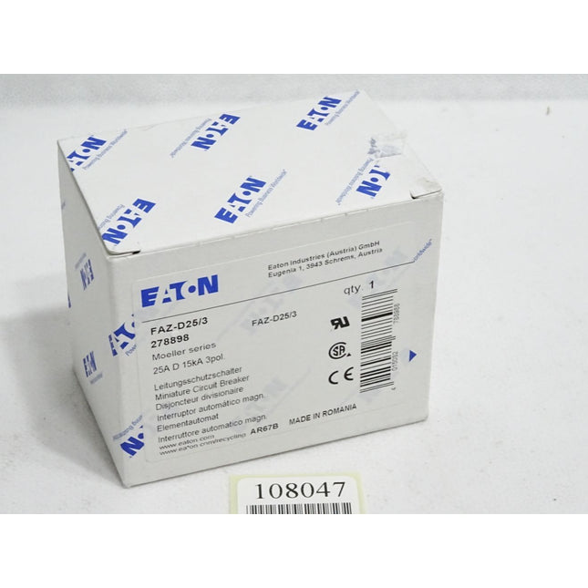 Eaton Leitungsschutzschalter FAZ-D25/3 278898 / Neu OVP - Maranos.de