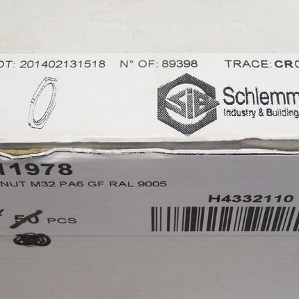 Schlemmer Locknut M32 PA6 GF / 7211978 / Inhalt : 25 Stück / Neu OVP - Maranos.de