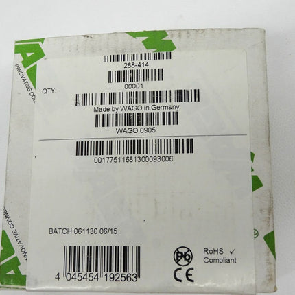 Wago Schaltrelais-baustein / 288-414 / Neu OVP - Maranos.de