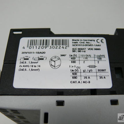 NEU Siemens 3RV1011-1BA20 Leistungsschalter 3RV1 011-1BA20 - Maranos.de
