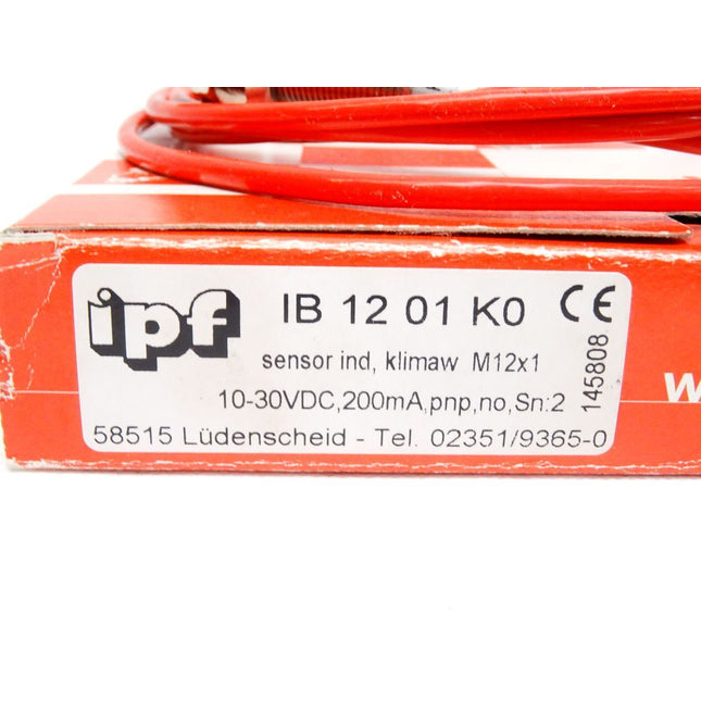 Ipf electronic IB1201K0 Sensor Induktiv / Neu OVP - Maranos.de