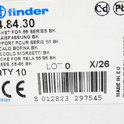 Finder Relaisfassung BK 94.84.30 / Inhalt : 10 Stück / Neu OVP - Maranos.de